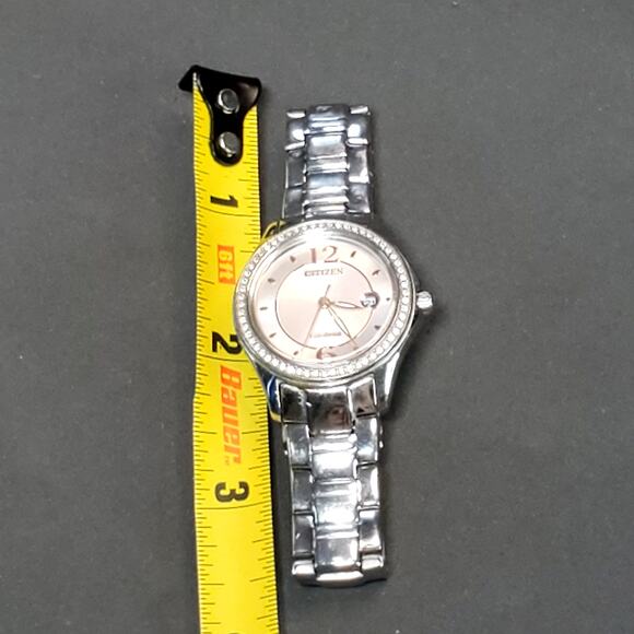 Citizen Women's FE1140-86X Silhouette Crystal Stainless Steel Watch Working - Picture 6 of 7